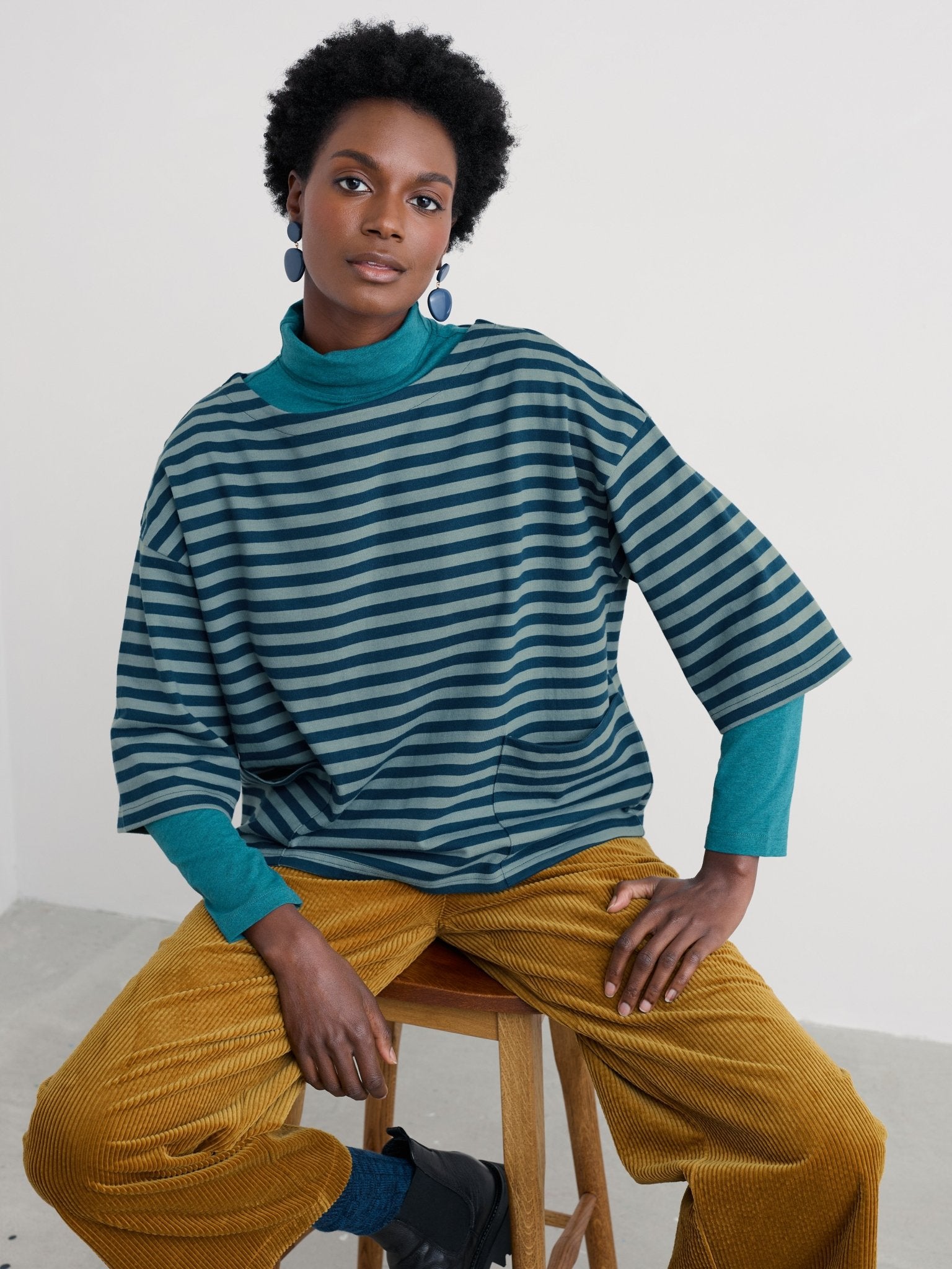 picture of Seasalt Buryan Top - Mini Cornish Lichen - Number Two - womens - fashion - clothing - Seasalt 1