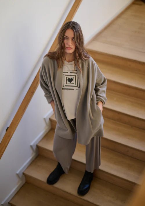 picture of Henriette Steffensen Cardigan 7173 - Elephant - Number Two - womens - fashion - clothing - Henriette Steffensen 2