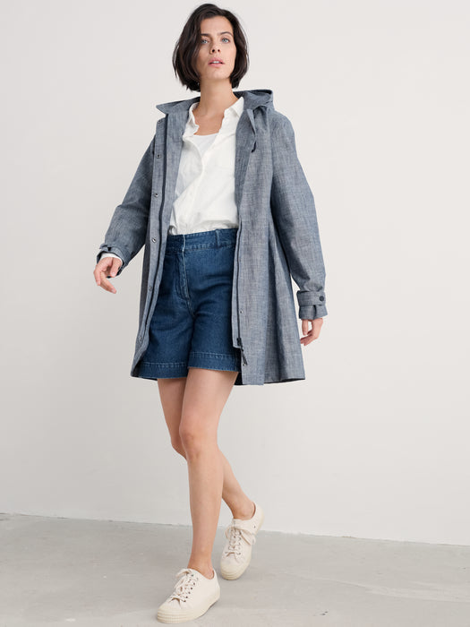 Seasalt Cloudburst Waterproof Mac Light Wash Wave
