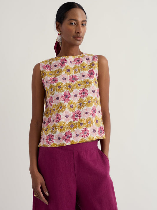 picture of Seasalt Colour Study Top linen - Painted Aster Chalk - Number Two - womens - fashion - clothing - Seasalt 1