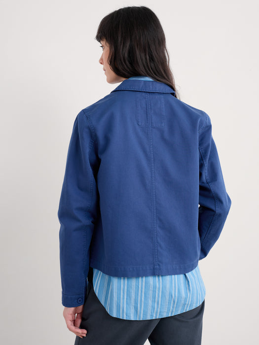 Seasalt Coombe Lane Cotton Jacket Washed Marine