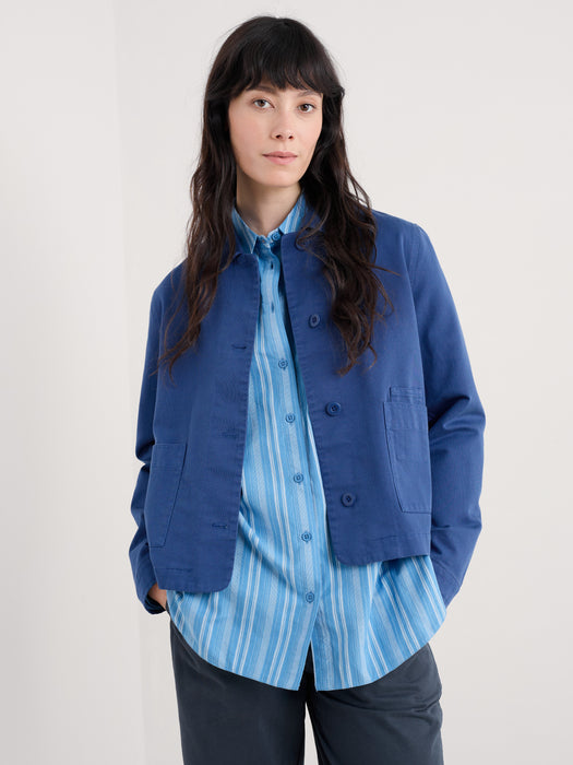 Seasalt Coombe Lane Cotton Jacket Washed Marine
