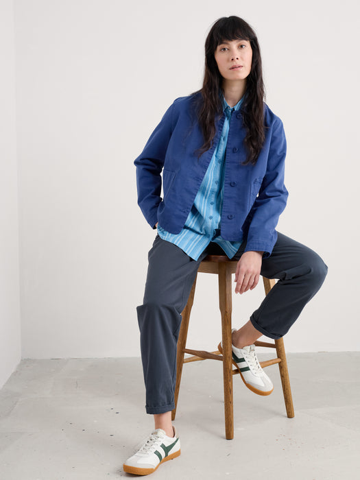 Seasalt Coombe Lane Cotton Jacket Washed Marine