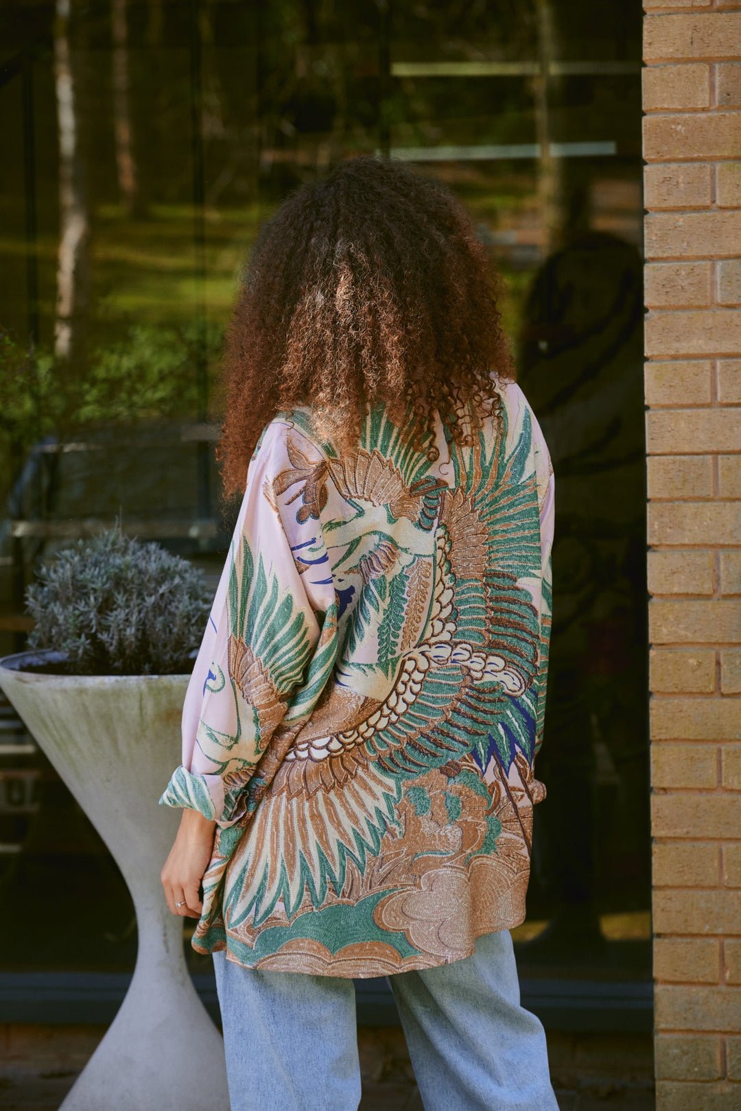 picture of One Hundred Stars Oversized Shirt Crane Plaster Pink - Number Two - womens - fashion - clothing - One Hundred Stars 3