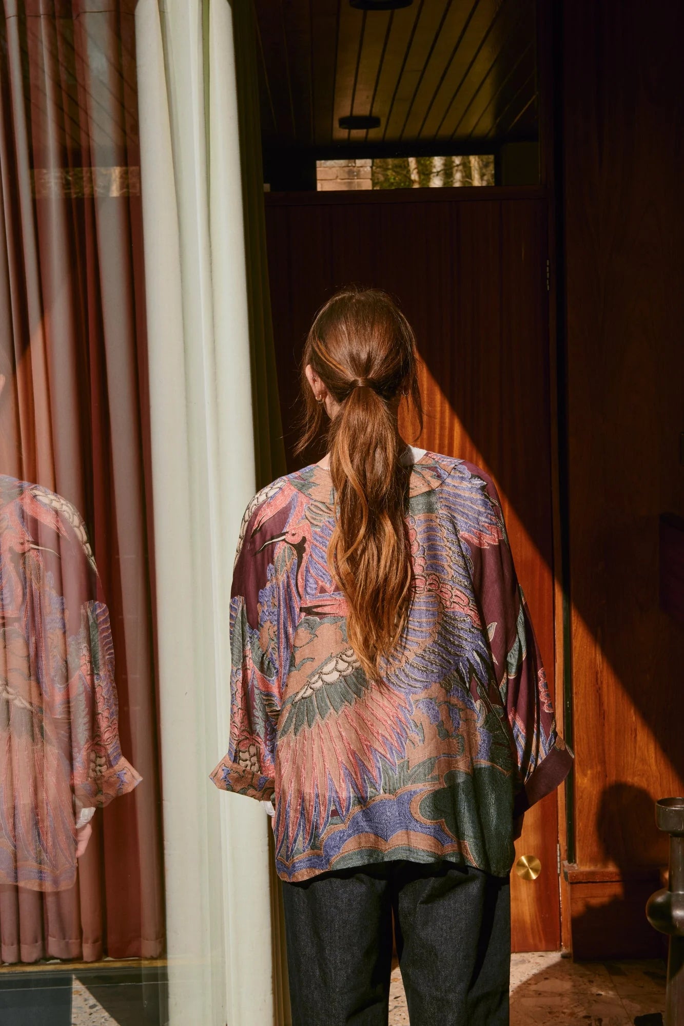 picture of One Hundred Stars Kimono Crane Plum - Number Two - womens - fashion - clothing - One Hundred Stars 3