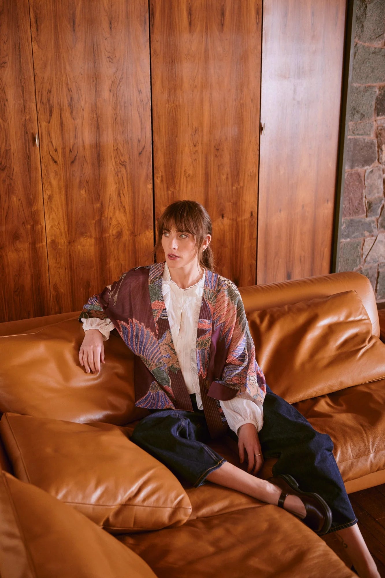 picture of One Hundred Stars Kimono Crane Plum - Number Two - womens - fashion - clothing - One Hundred Stars 6