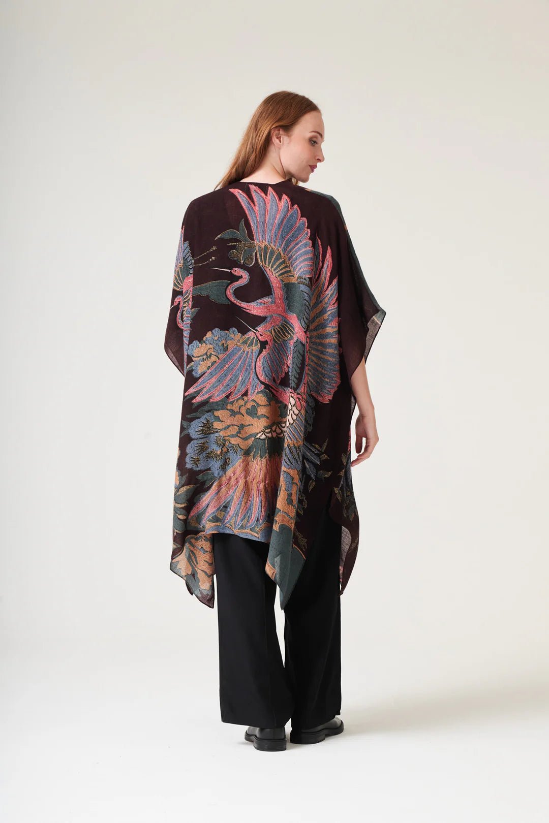 picture of One Hundred Stars Wool Throwover Crane Plum - Number Two - womens - fashion - accessories - One Hundred Stars 5