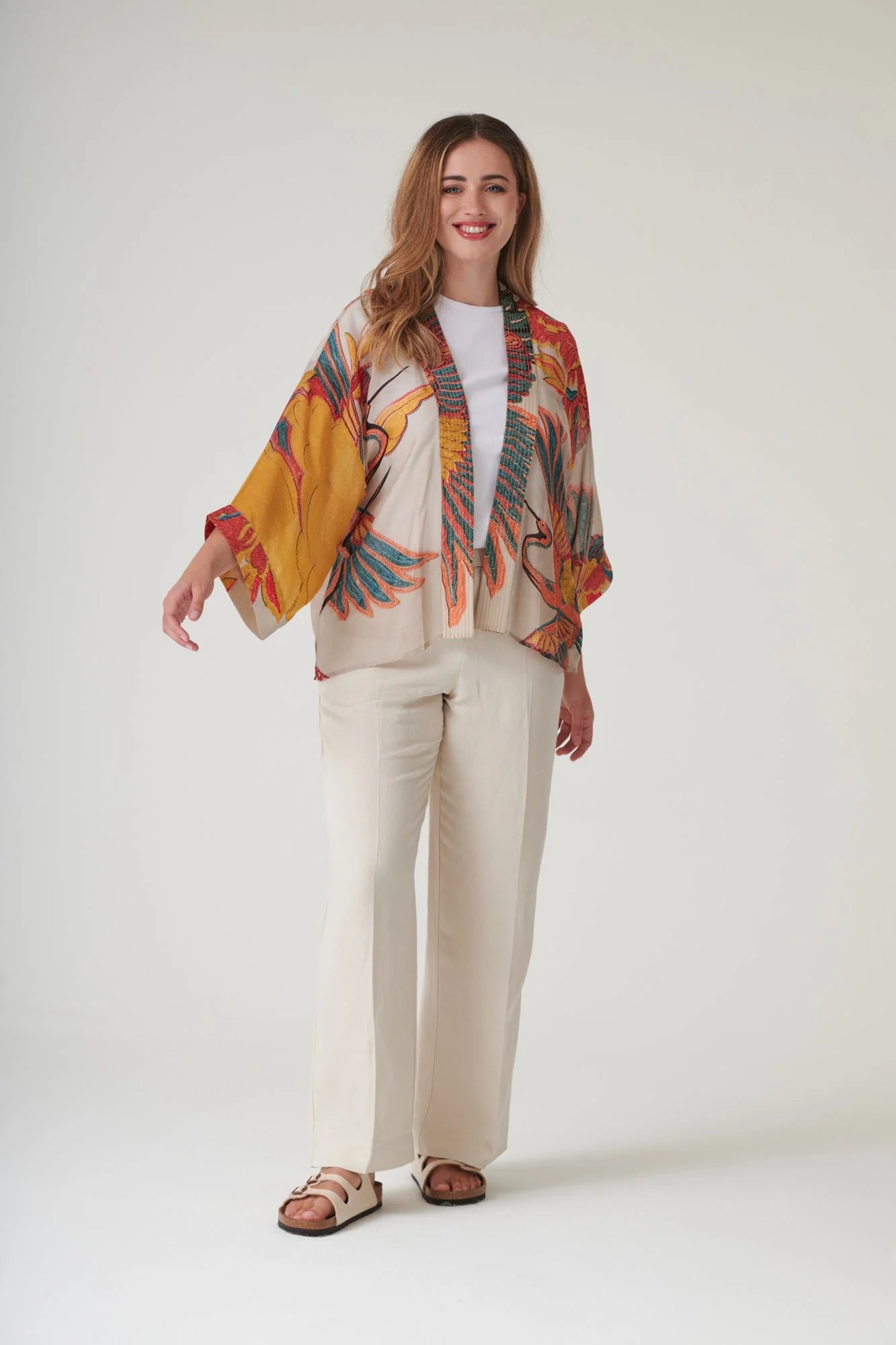 picture of One Hundred Stars Kimono - Crane Stone - Number Two - womens - fashion - clothing - One Hundred Stars 10