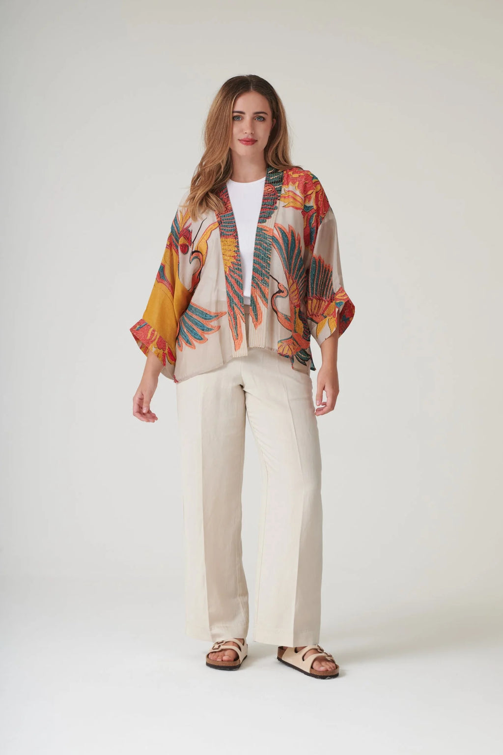 picture of One Hundred Stars Kimono - Crane Stone - Number Two - womens - fashion - clothing - One Hundred Stars 9