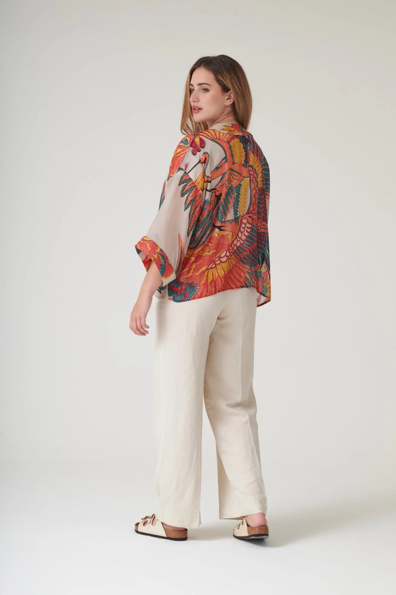 picture of One Hundred Stars Kimono - Crane Stone - Number Two - womens - fashion - clothing - One Hundred Stars 8
