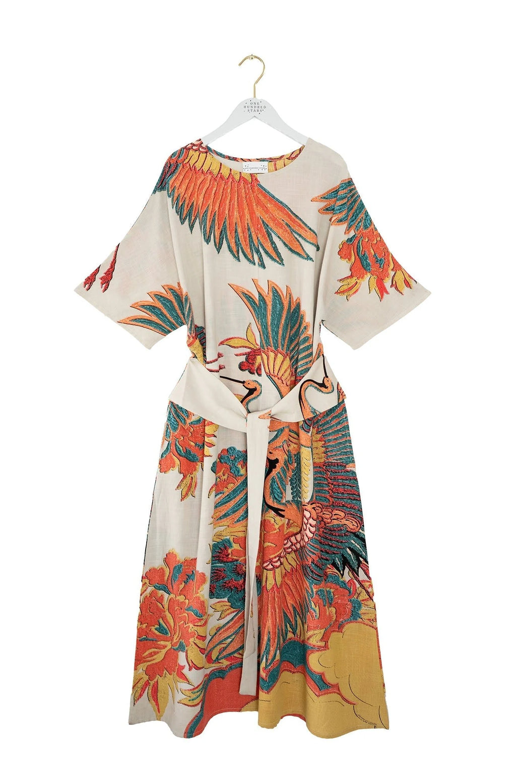picture of One Hundred Stars Crane Stone Obi Dress - Number Two - womens - fashion - clothing - One Hundred Stars 5