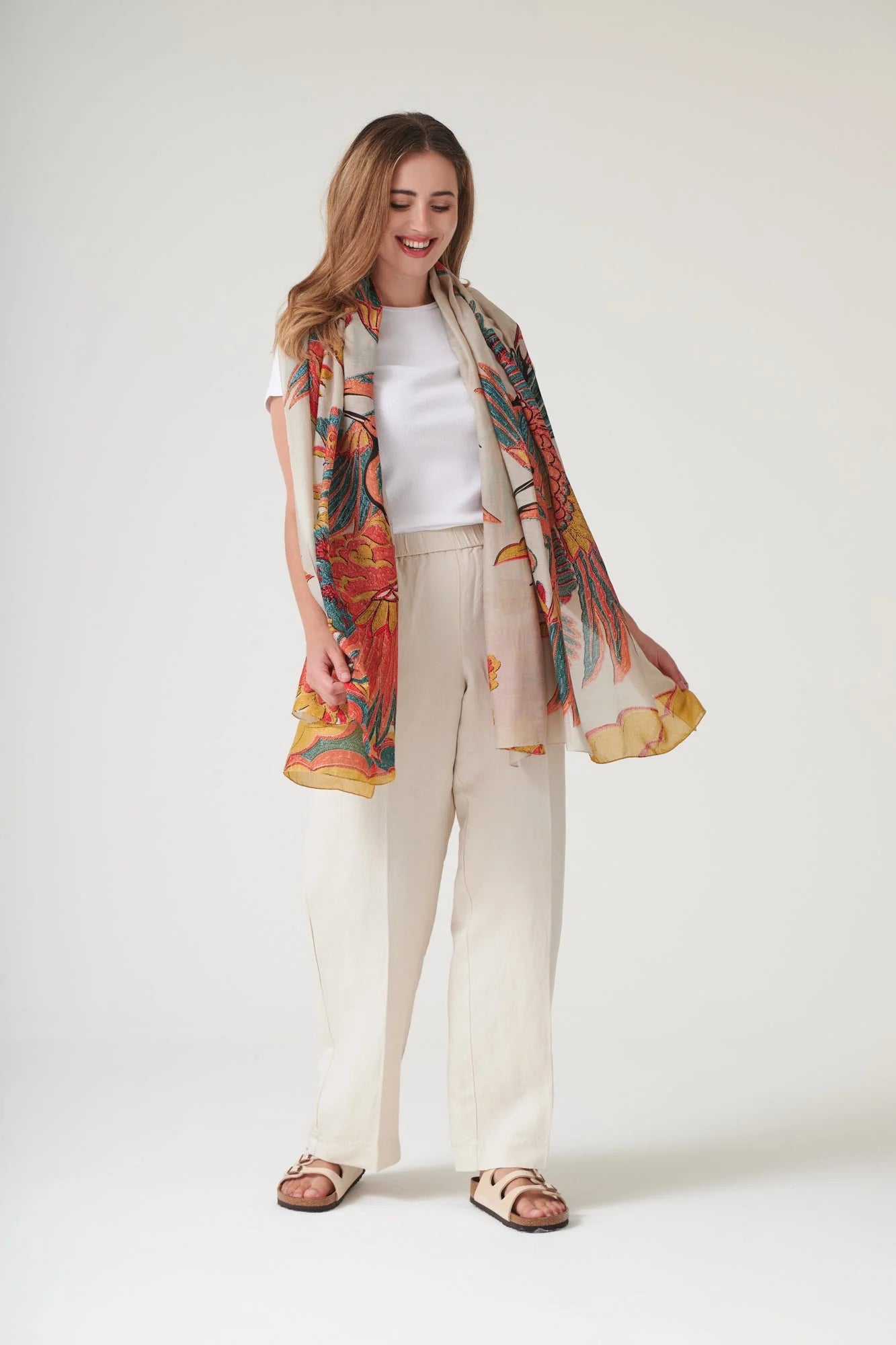 picture of One Hundred Stars Scarf - Crane Stone - Number Two - womens - fashion - accessories - One Hundred Stars 5