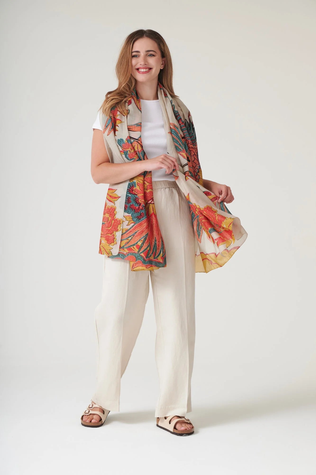 picture of One Hundred Stars Scarf - Crane Stone - Number Two - womens - fashion - accessories - One Hundred Stars 4