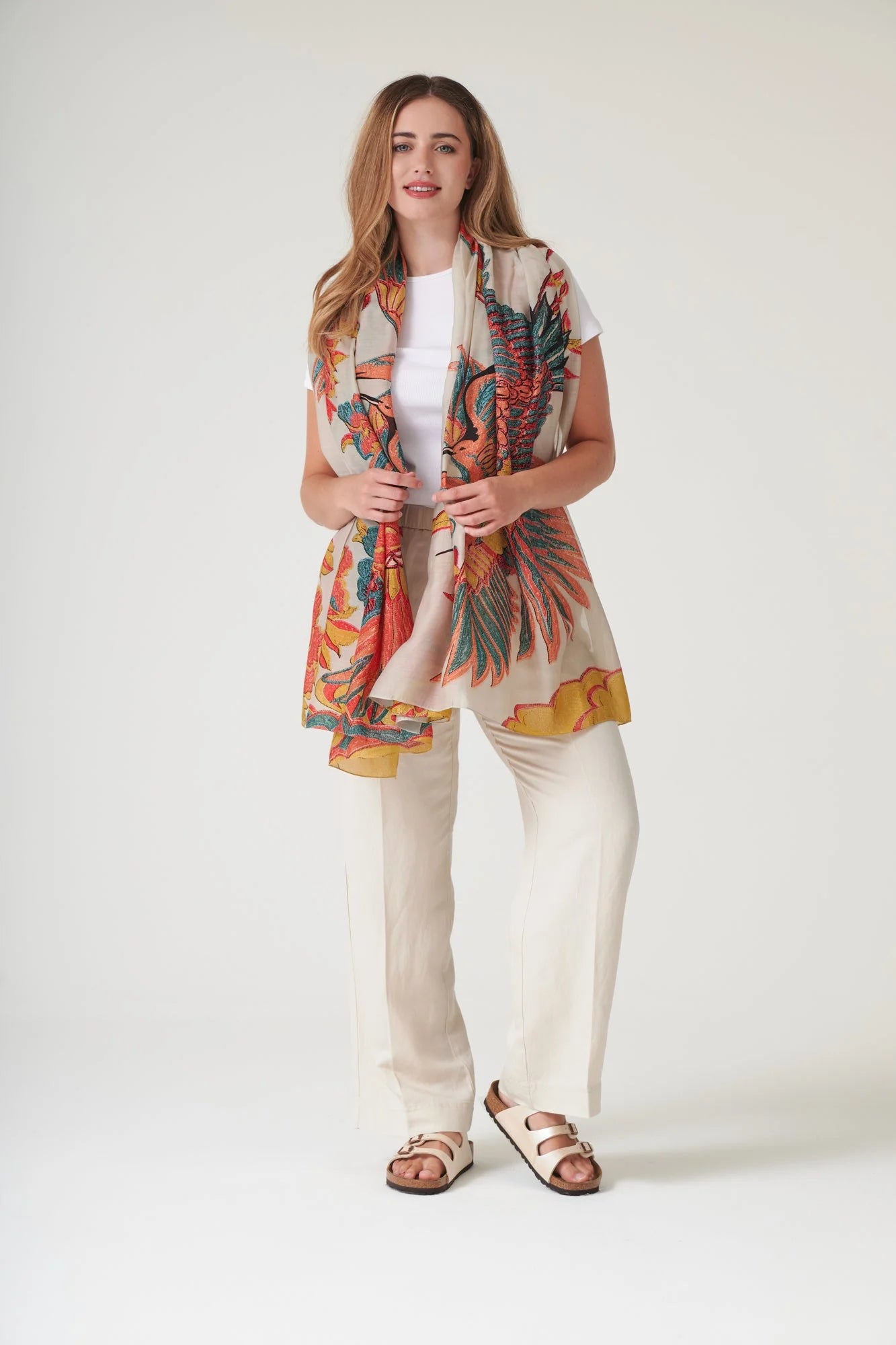 picture of One Hundred Stars Scarf - Crane Stone - Number Two - womens - fashion - accessories - One Hundred Stars 3