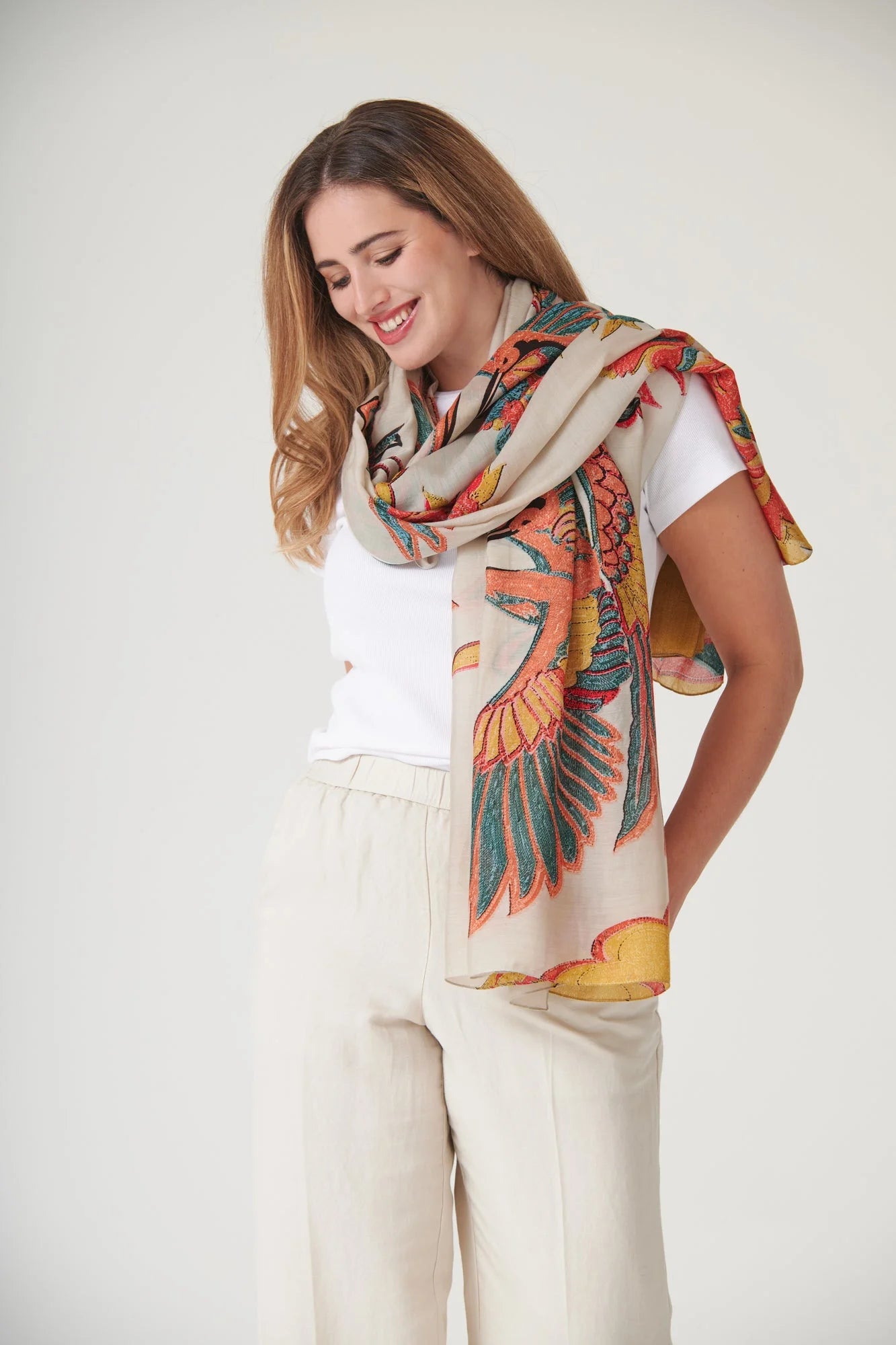 picture of One Hundred Stars Scarf - Crane Stone - Number Two - womens - fashion - accessories - One Hundred Stars 1