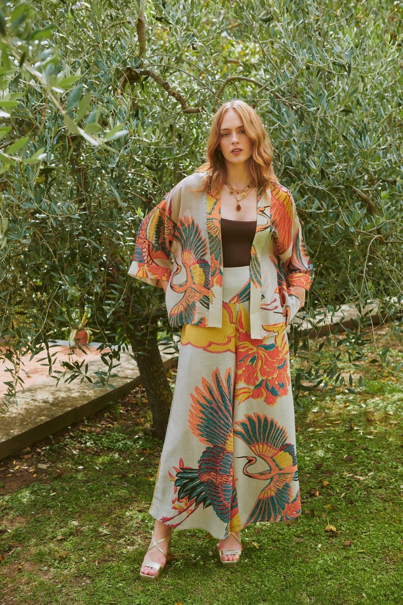 picture of One Hundred Stars Kimono - Crane Stone - Number Two - womens - fashion - clothing - One Hundred Stars 4