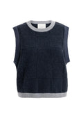 picture of Yaya Soft Knitted Tank with Contrast Trims - Car Black Dessin - Number Two - womens - fashion - clothing - Yaya 1