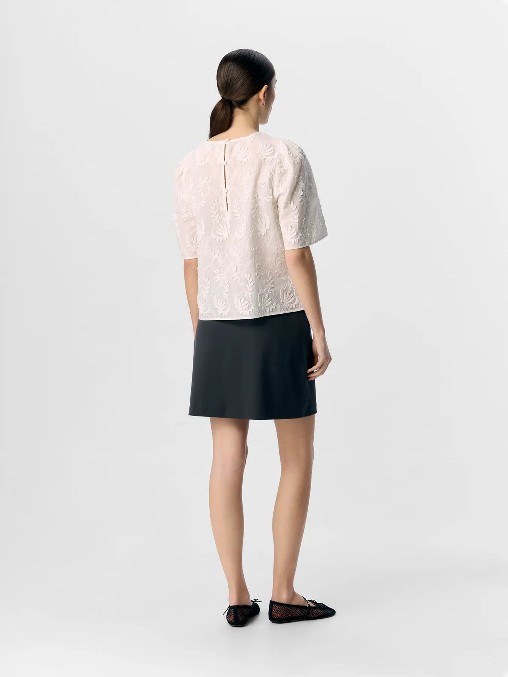 picture of Object Mya Top - Cloud Dancer - Number Two - womens - fashion - clothing - Object 5