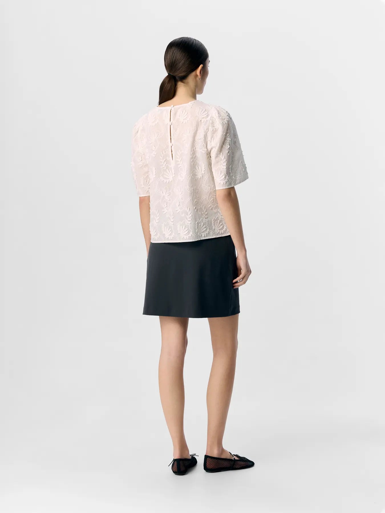 picture of Object Mya Top - Cloud Dancer - Number Two - womens - fashion - clothing - Object 5