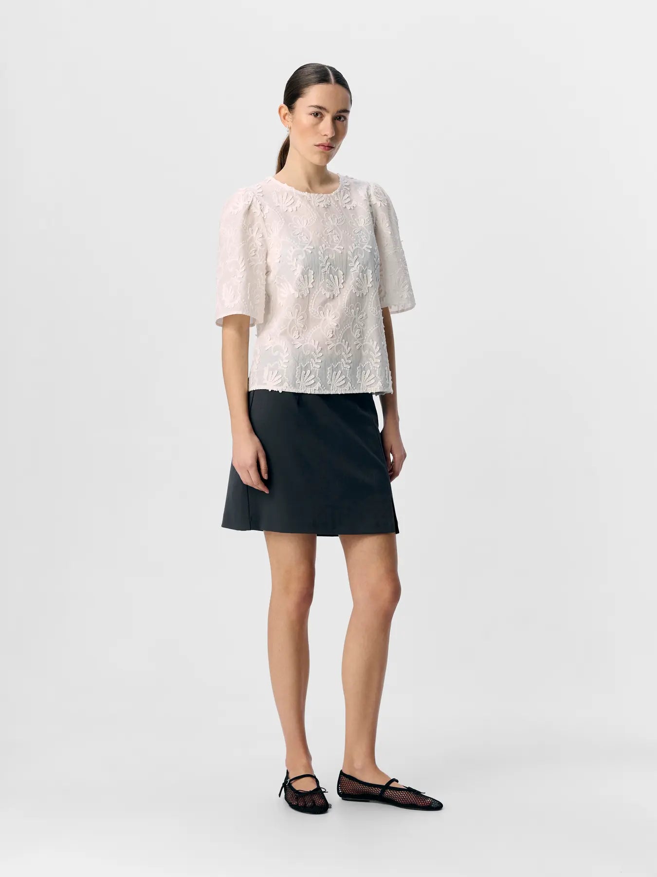picture of Object Mya Top - Cloud Dancer - Number Two - womens - fashion - clothing - Object 4