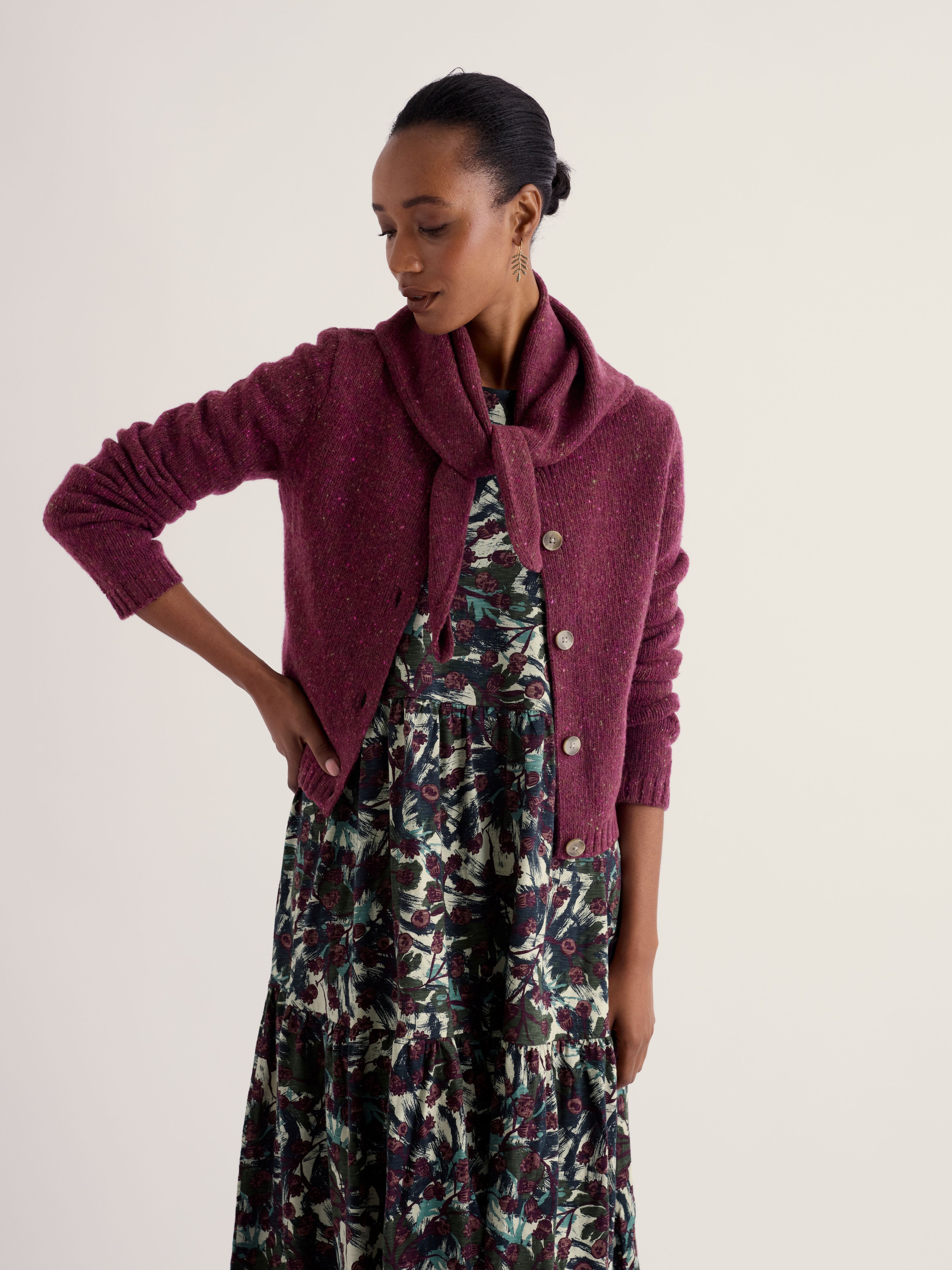 Seasalt Dawson Pick Cardigan - Dark Hellebore