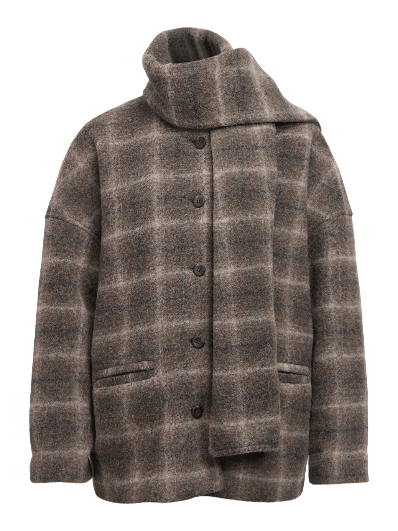 picture of Object Maise Scarf Jacket - Carafe/Check - Number Two - womens - fashion - clothing - Object 12