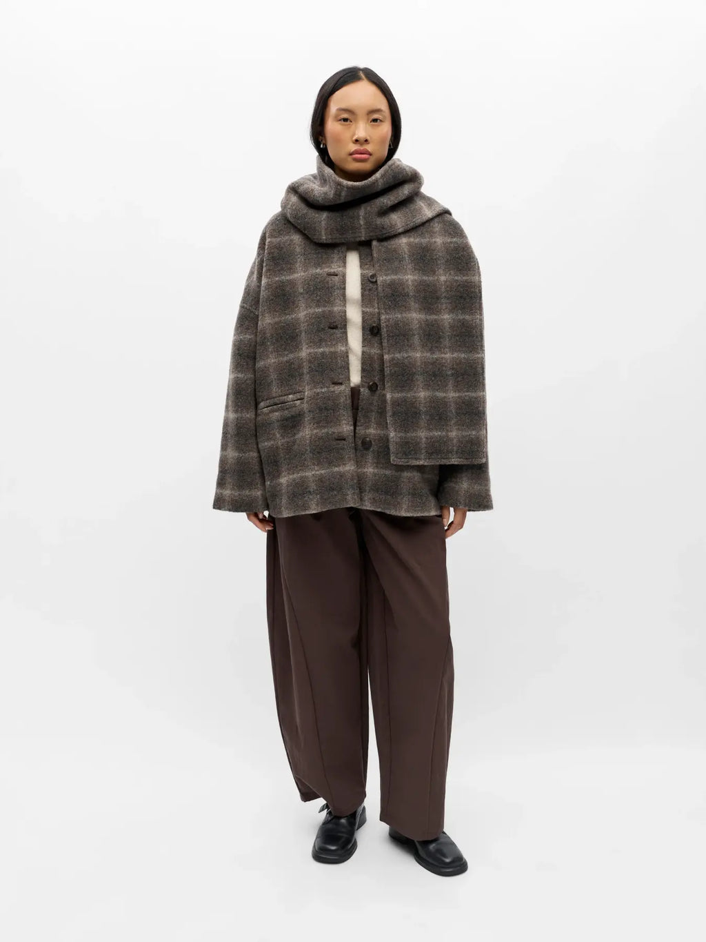 picture of Object Maise Scarf Jacket - Carafe/Check - Number Two - womens - fashion - clothing - Object 4
