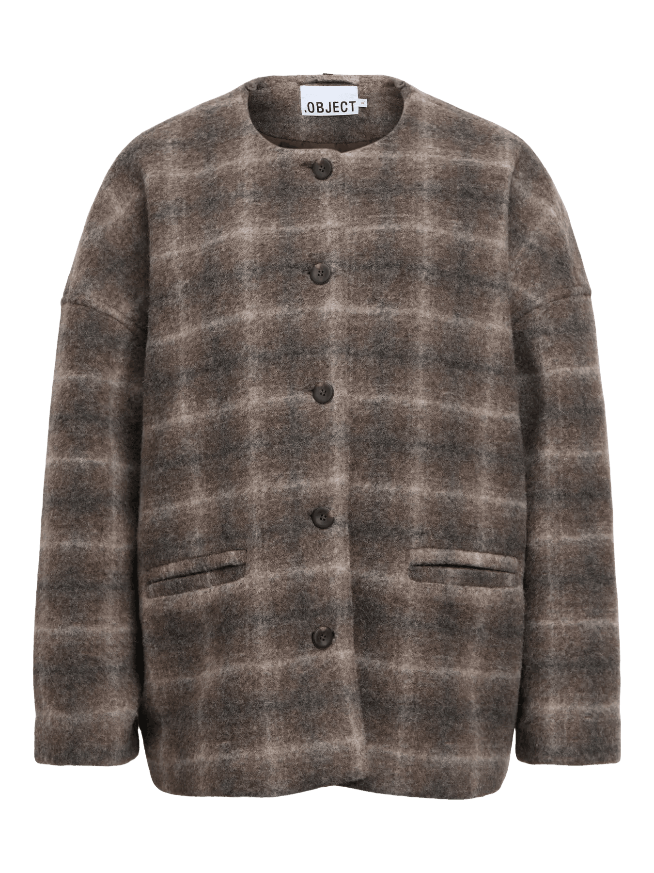 picture of Object Maise Scarf Jacket - Carafe/Check - Number Two - womens - fashion - clothing - Object 10