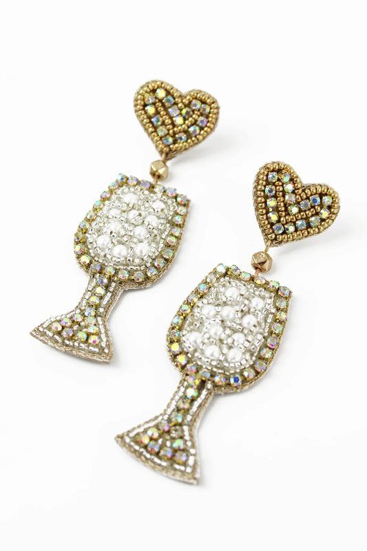 picture of My Doris Beaded Earring - White Wine Spritzer - Number Two - womens - fashion - accessories - My Doris 1