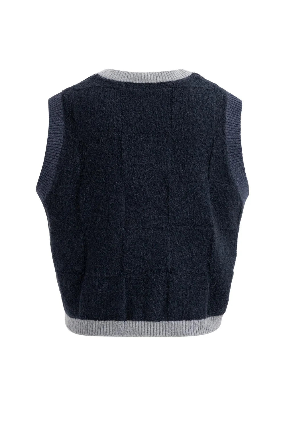 picture of Yaya Soft Knitted Tank with Contrast Trims - Car Black Dessin - Number Two - womens - fashion - clothing - Yaya 2