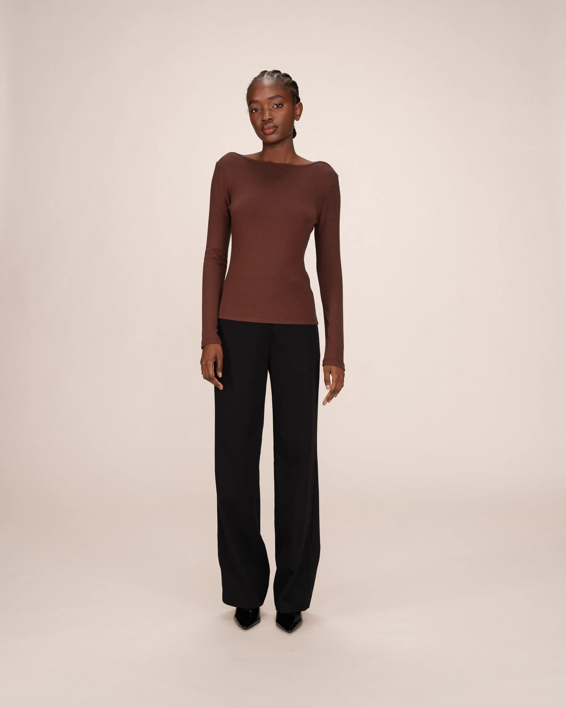 picture of Grace & Mila Stanley T-Shirt - Chocolate - Number Two - womens - fashion - clothing - Grace & Mila 3