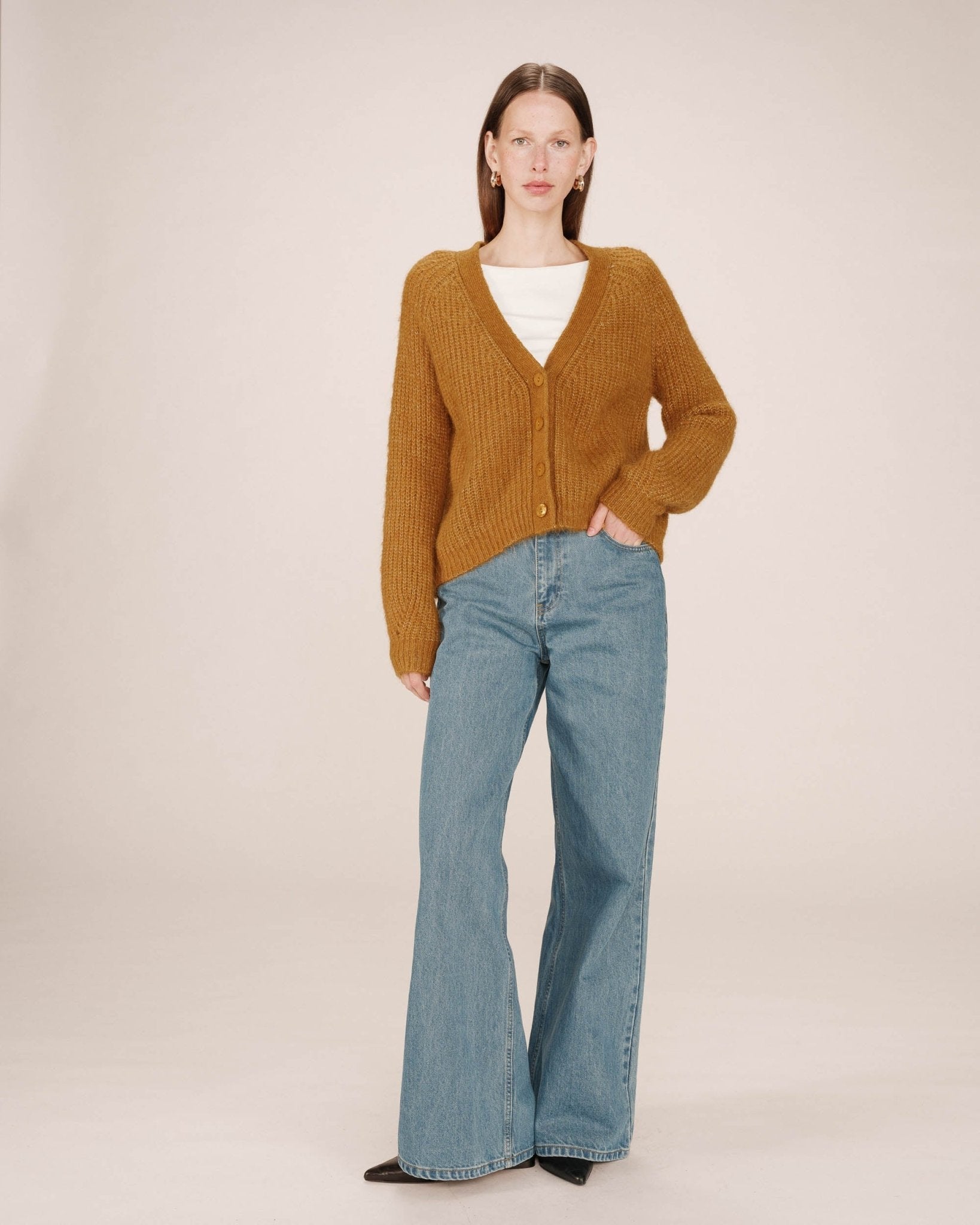 picture of Grace & Mila Saluda Cardigan - Ochre - Number Two - womens - fashion - clothing - Grace & Mila 3
