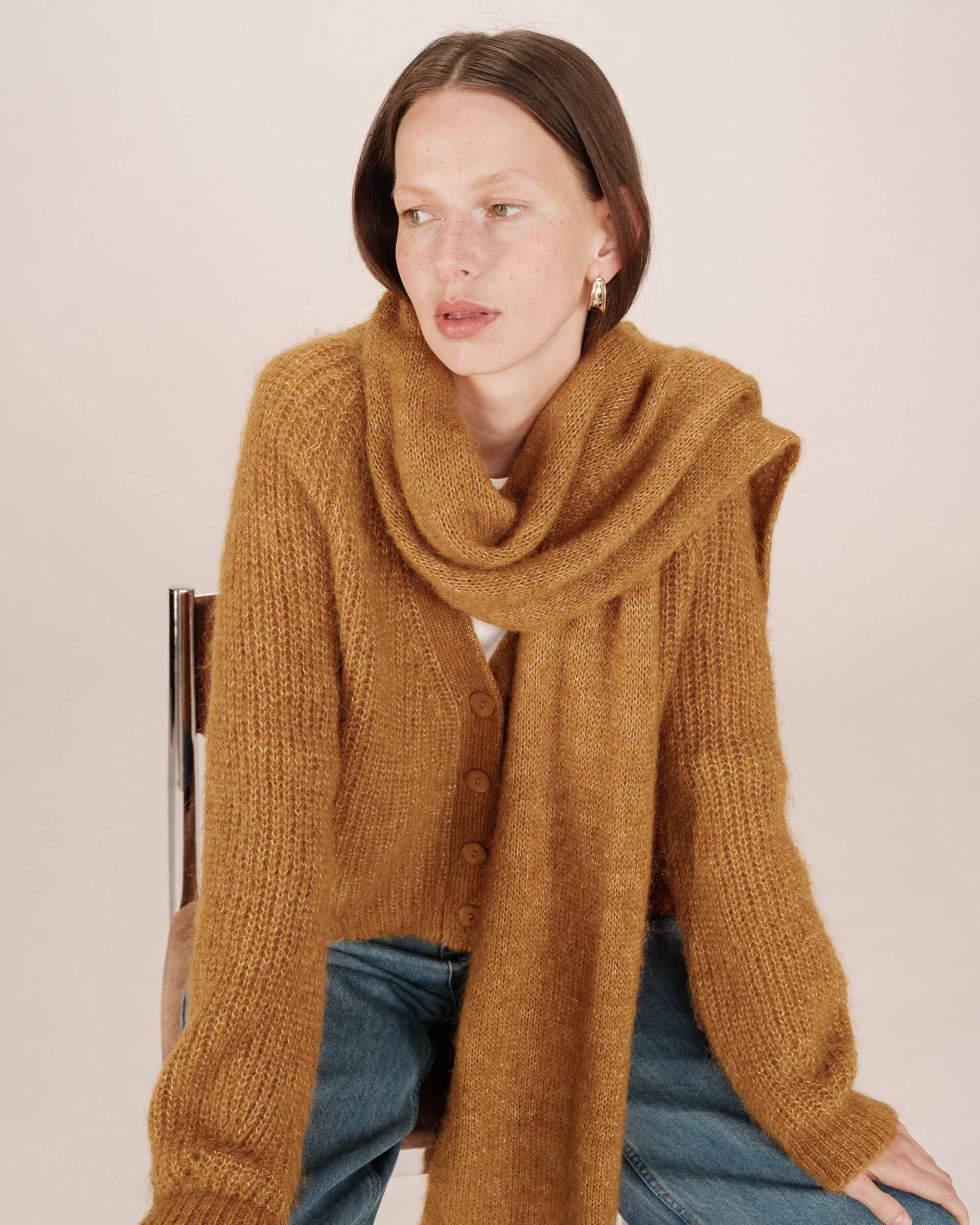 picture of Grace & Mila Saluda Cardigan - Ochre - Number Two - womens - fashion - clothing - Grace & Mila 5