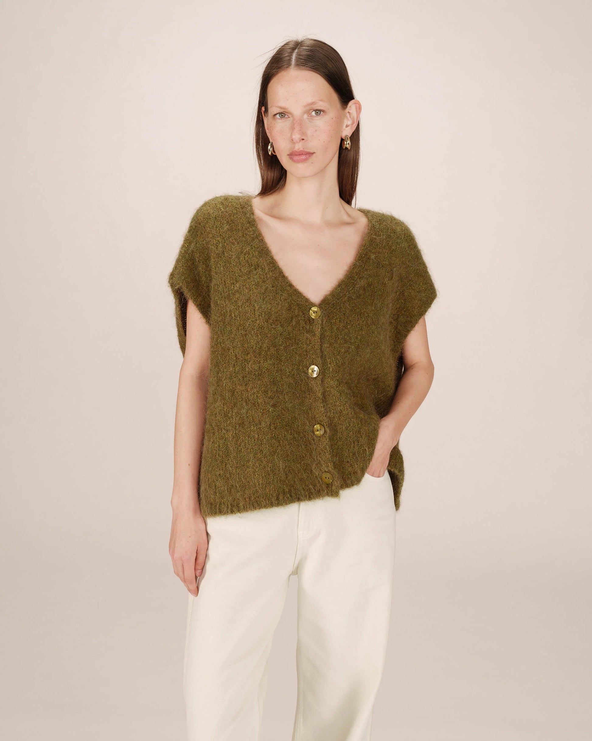 picture of Grace & Mila Savant Knit Tank - Olive - Number Two - womens - fashion - clothing - Grace & Mila 2