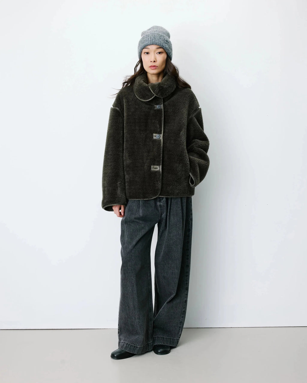 picture of Grace & Mila AMELIO Fur Coat - Khaki - Number Two - womens - fashion - clothing - Grace & Mila 5