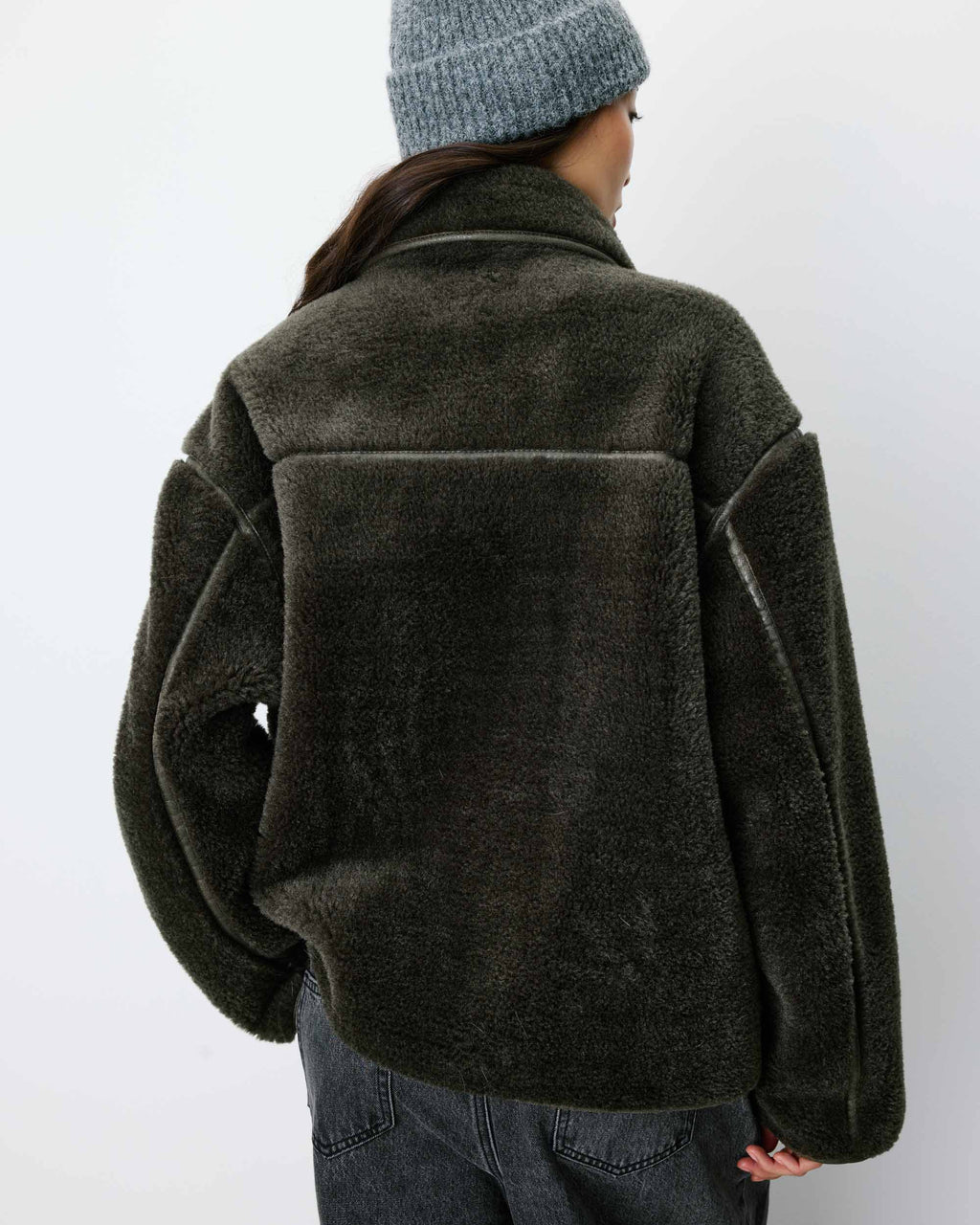 picture of Grace & Mila AMELIO Fur Coat - Khaki - Number Two - womens - fashion - clothing - Grace & Mila 4