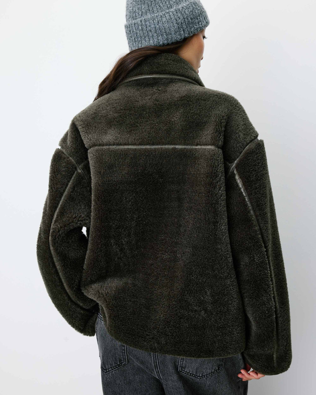picture of Grace & Mila AMELIO Fur Coat - Khaki - Number Two - womens - fashion - clothing - Grace & Mila 4