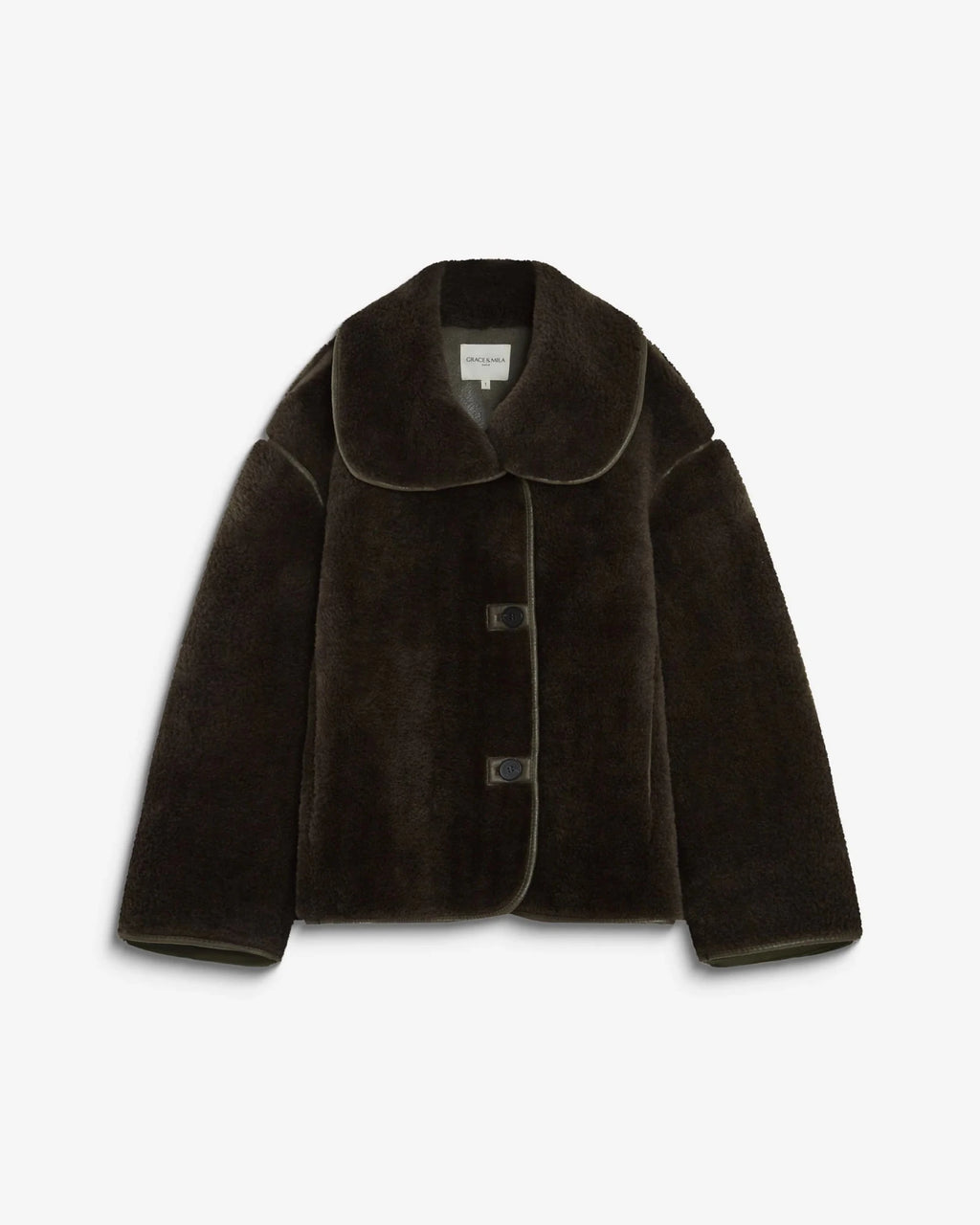 picture of Grace & Mila AMELIO Fur Coat - Khaki - Number Two - womens - fashion - clothing - Grace & Mila 8