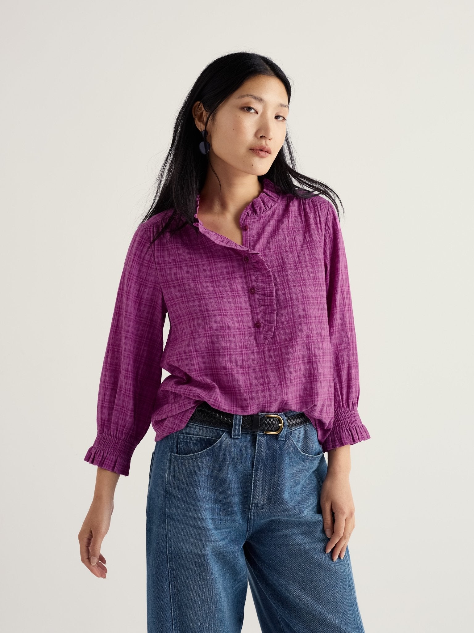 picture of Seasalt Feather Star Shirt - Bright Orchid - Number Two - womens - fashion - clothing - Seasalt 1