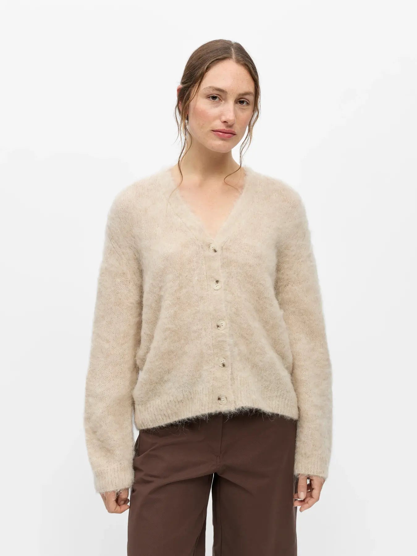 picture of Object Harry Cardigan - Birch Melange - Number Two - womens - fashion - clothing - Object 6