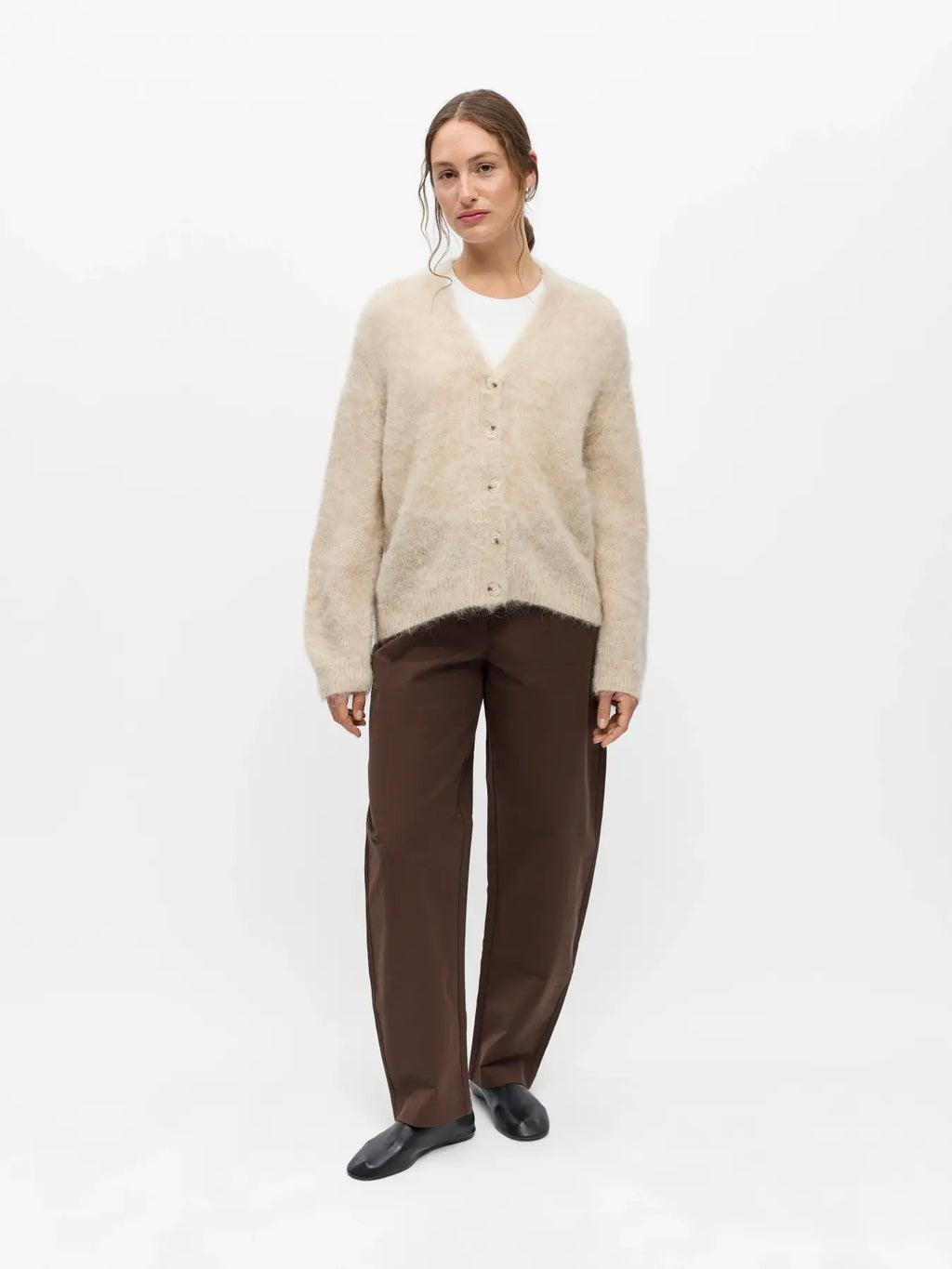 picture of Object Harry Cardigan - Birch Melange - Number Two - womens - fashion - clothing - Object 4