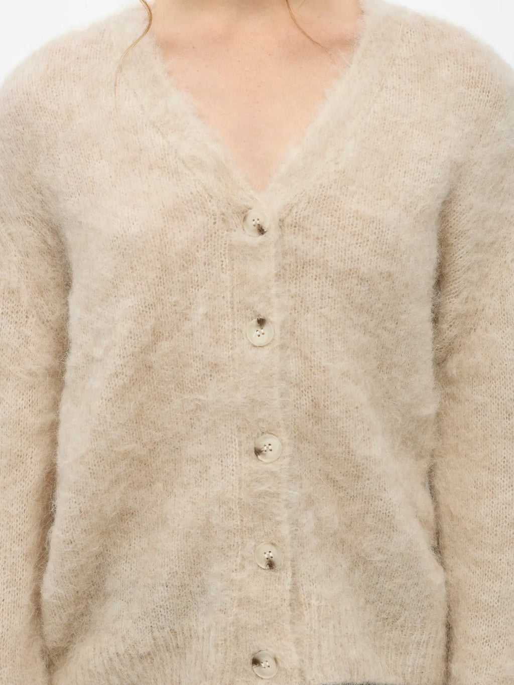 picture of Object Harry Cardigan - Birch Melange - Number Two - womens - fashion - clothing - Object 7