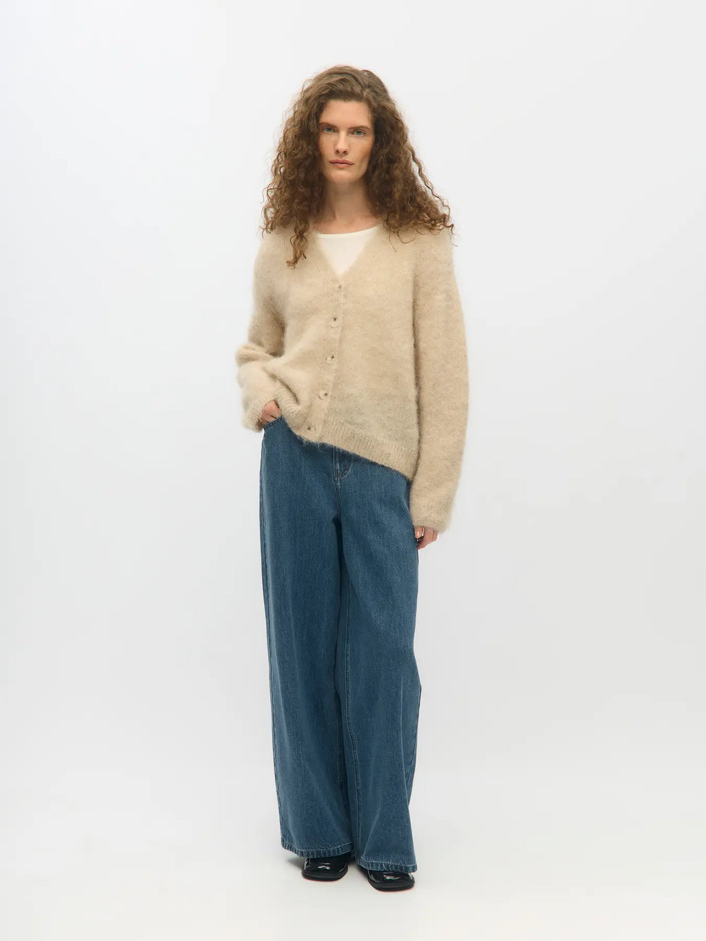 picture of Object Harry Cardigan - Birch Melange - Number Two - womens - fashion - clothing - Object 3