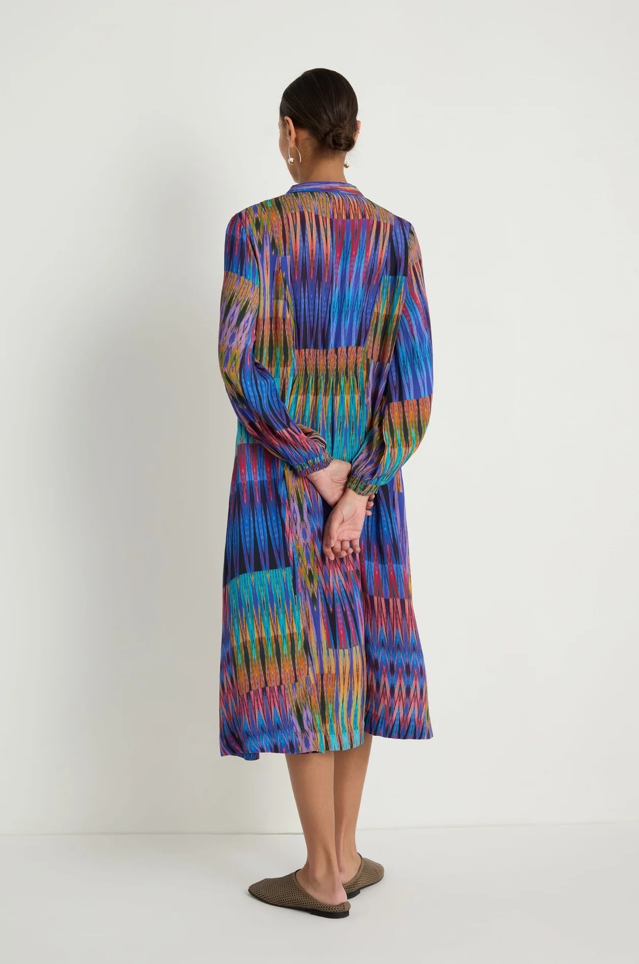 picture of Sahara Vivid Ikat Patchwork Shirt Dress - Multi - Number Two - womens - fashion - clothing - Sahara 5