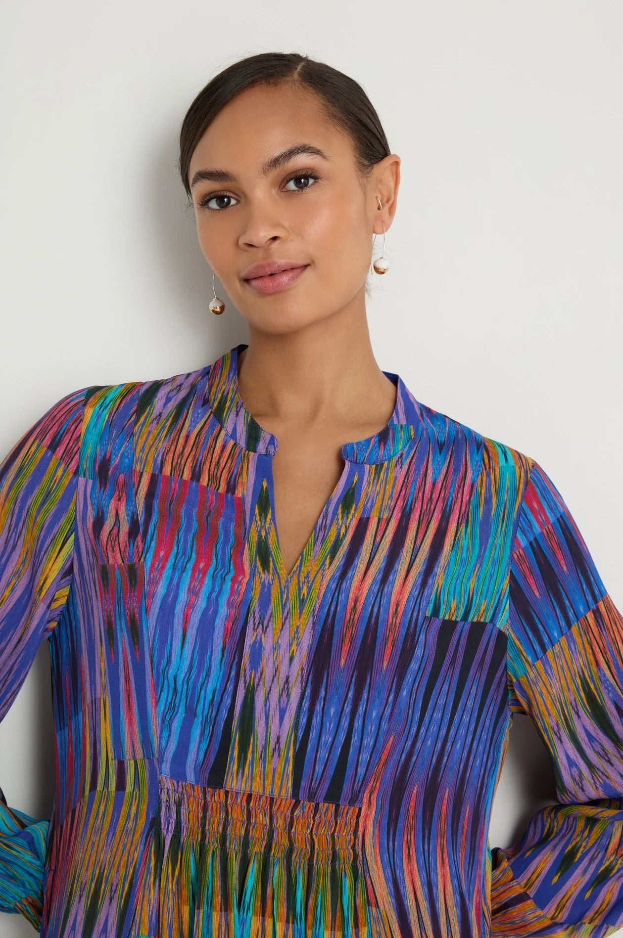 picture of Sahara Vivid Ikat Patchwork Shirt Dress - Multi - Number Two - womens - fashion - clothing - Sahara 2