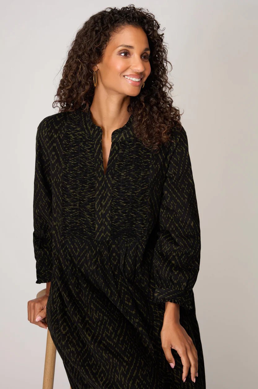 picture of Sahara Ornate Textured Cord Dress - Black/Khaki - Number Two - womens - fashion - clothing - Sahara 5