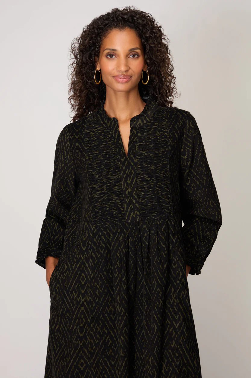 picture of Sahara Ornate Textured Cord Dress - Black/Khaki - Number Two - womens - fashion - clothing - Sahara 3