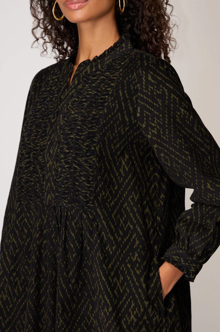 picture of Sahara Ornate Textured Cord Dress - Black/Khaki - Number Two - womens - fashion - clothing - Sahara 2