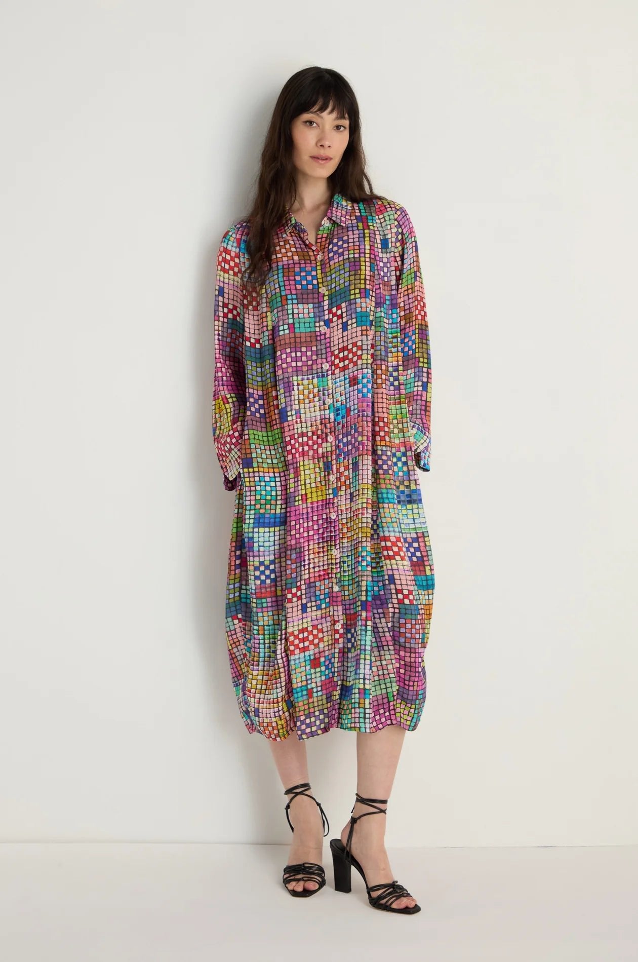 picture of Sahara Coloured Glass Tiles Shirt Dress - Multi - Number Two - womens - fashion - clothing - Sahara 3