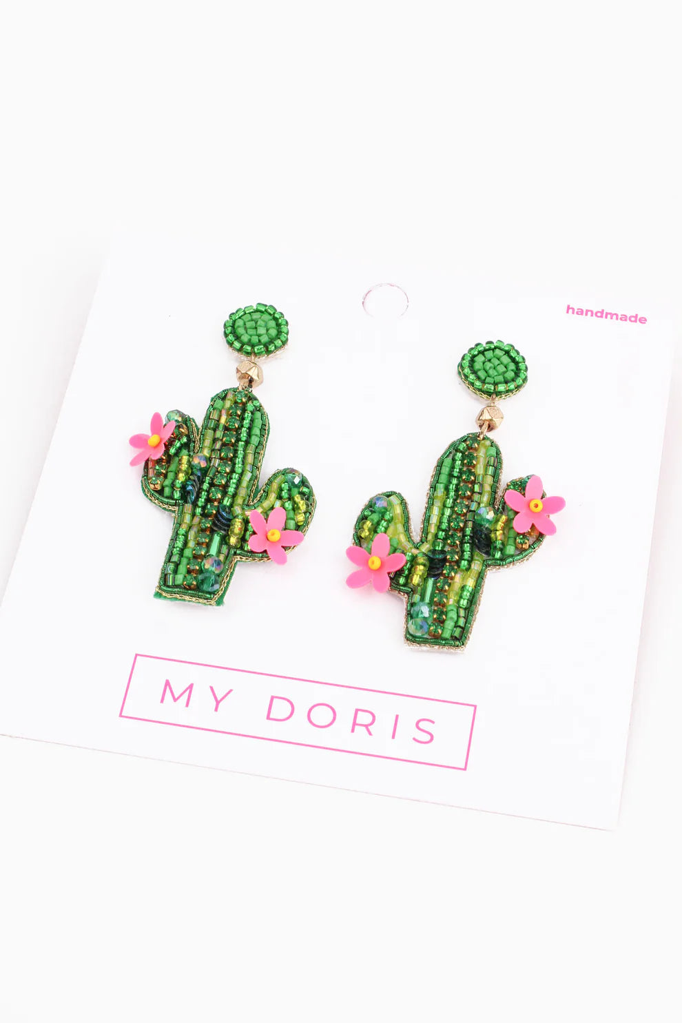 My Doris Beaded Earring - Cactus